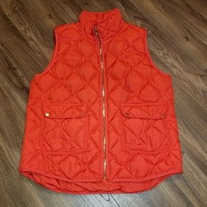 Vintage Woolrich Men's XL Red Duck Down Fill Puffer Vest Full Zip